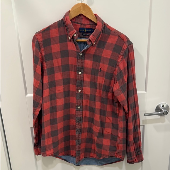 Ralph Lauren Red Casual Button Down Shirt size medium - Picture 1 of 6
